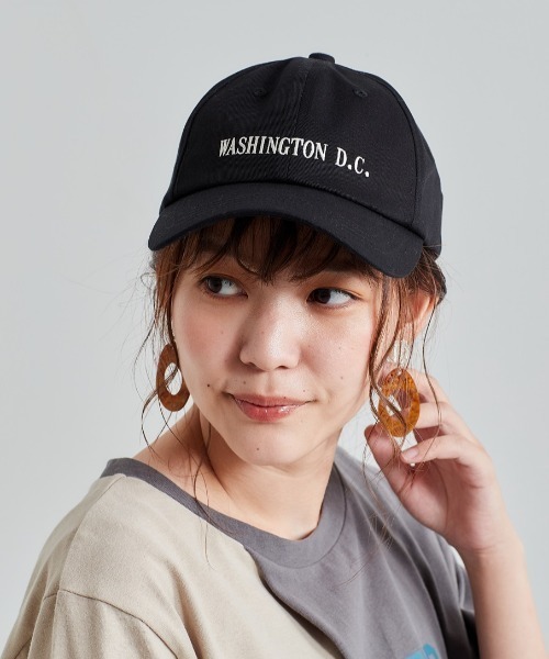 cepo（セポ）の「カレッジロゴベースボールＣＡＰ（キャップ・レディース・ブラック/ベージュ/グリーン・FREE）」の6枚目の写真