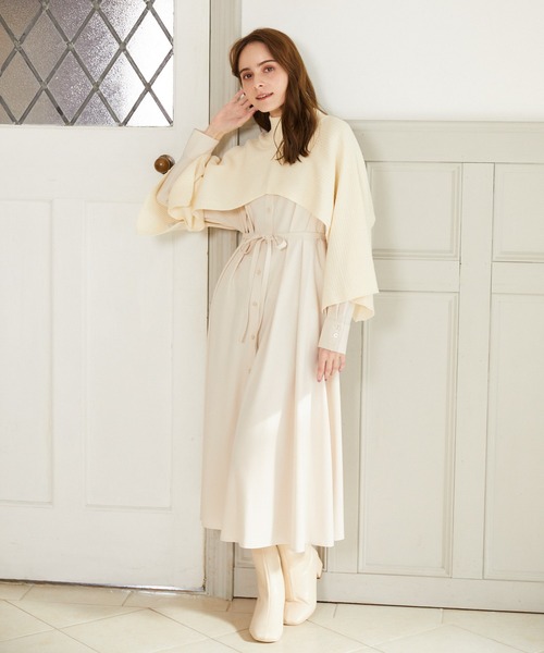 Rewde（ルゥデ）の「【3WAY】ニットベスト（1R14-09197）（ニット/セーター・レディース・ホワイト/ブラック/モカ・M）」の4枚目の写真