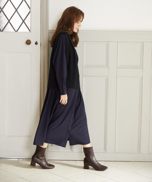 Rewde（ルゥデ）の「【3WAY】ニットベスト（1R14-09197）（ニット/セーター・レディース・ホワイト/ブラック/モカ・M）」の18枚目の写真