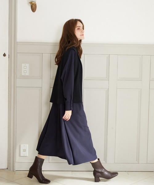 Rewde（ルゥデ）の「【3WAY】ニットベスト（1R14-09197）（ニット/セーター・レディース・ホワイト/ブラック/モカ・M）」の8枚目の写真