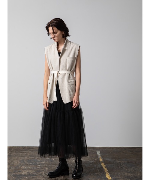 enchainement（アンシェヌマン）の「Silk Linen Vest（ベスト