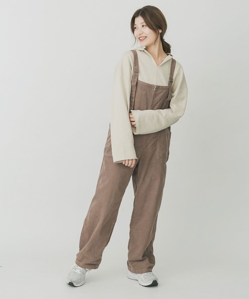 EKAL（エカル）の「EKAL　レイクショアコーデュロイサロペット（サロペット/オーバーオール・レディース・ベージュ/グレー・FREE）」の22枚目の写真
