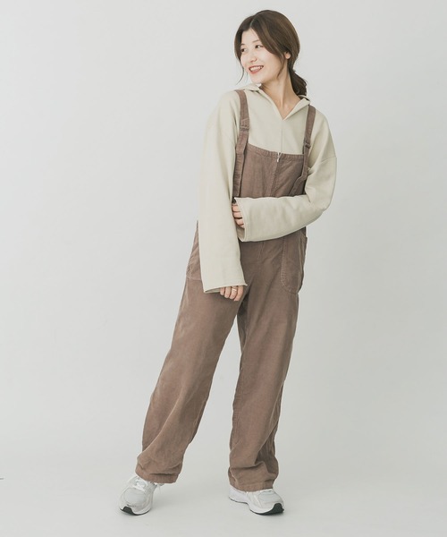 EKAL（エカル）の「EKAL　レイクショアコーデュロイサロペット（サロペット/オーバーオール・レディース・ベージュ/グレー・FREE）」の11枚目の写真