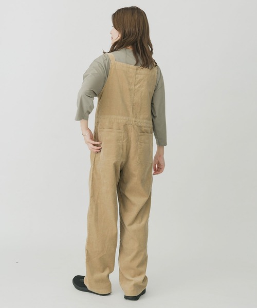 EKAL（エカル）の「EKAL　レイクショアコーデュロイサロペット（サロペット/オーバーオール・レディース・ベージュ/グレー・FREE）」の8枚目の写真