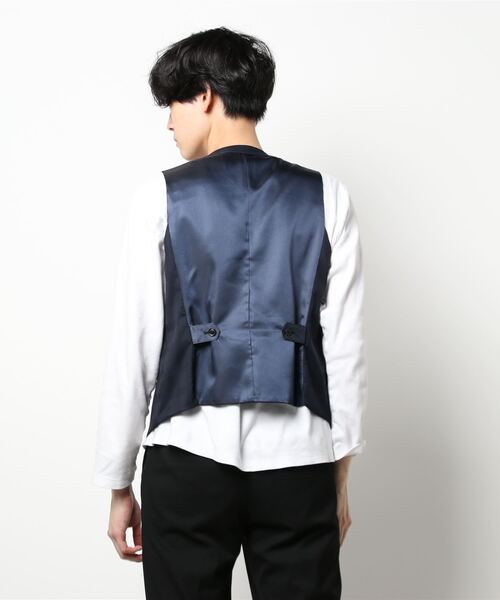 MONSIEUR NICOLE（ムッシュニコル）の「リバーシブルベスト（ベスト・メンズ・ブルー系2/ブルー系1・LARGE/MEDIUM/X-LARGE）」の4枚目の写真