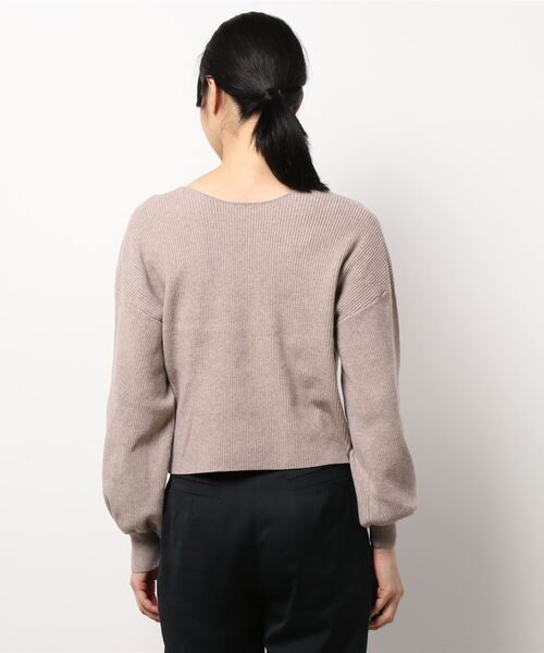 Cheek（チーク）の「クロスカシュクールニット（ニット/セーター・レディース・モカ/ブルー/オフホワイト/ベージュ・FREE）」の5枚目の写真