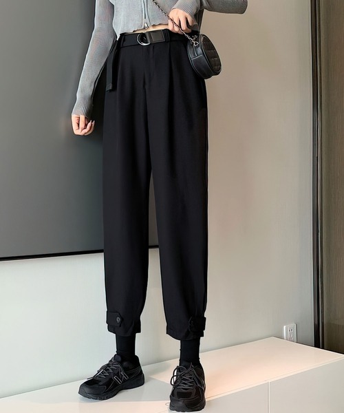 me+em select(ミームセレクト)の「裾ベルトテーパードジョガーパンツ/ベルトSET【数量限定販売】(その他パンツ・レディース・ブラック/カーキ・LARGE/MEDIUM/SMALL)」の14枚目の写真