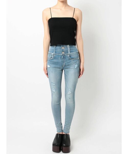 EMODA(エモダ)の「ミニマルボックスキャミ(キャミソール・レディース・ホワイト/ブラック・FREE)」の3枚目の写真