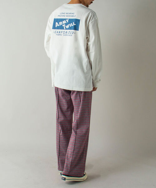 ARMY TWILL（アーミーツイル）の「【ARMY TWILL/アーミーツイル】GLOSTER別注 ロングスリーブTEE バックプリント（Tシャツ/カットソー・メンズ・チャコールグレー/ライトグレー/オフホワイト・MEDIUM/LARGE）」の5枚目の写真