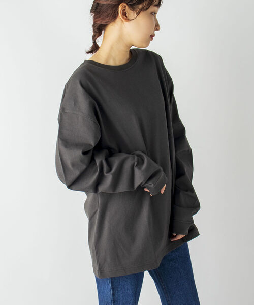 ARMY TWILL（アーミーツイル）の「【ARMY TWILL/アーミーツイル】GLOSTER別注 ロングスリーブTEE バックプリント（Tシャツ/カットソー・メンズ・チャコールグレー/ライトグレー/オフホワイト・MEDIUM/LARGE）」の15枚目の写真