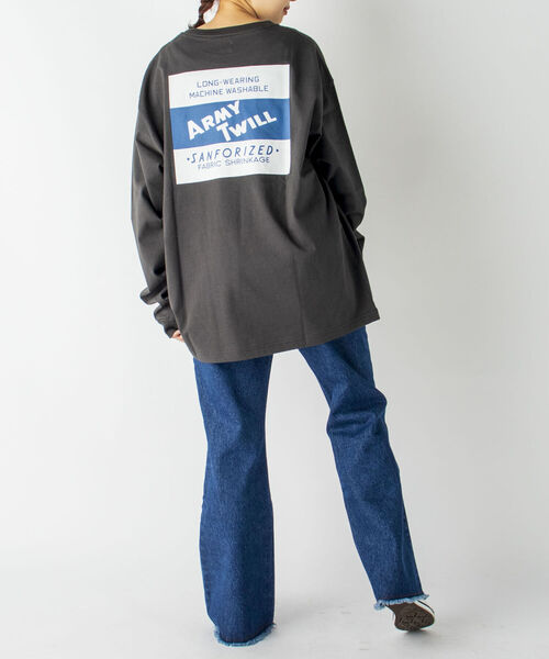 ARMY TWILL（アーミーツイル）の「【ARMY TWILL/アーミーツイル】GLOSTER別注 ロングスリーブTEE バックプリント（Tシャツ/カットソー・メンズ・チャコールグレー/ライトグレー/オフホワイト・MEDIUM/LARGE）」の19枚目の写真