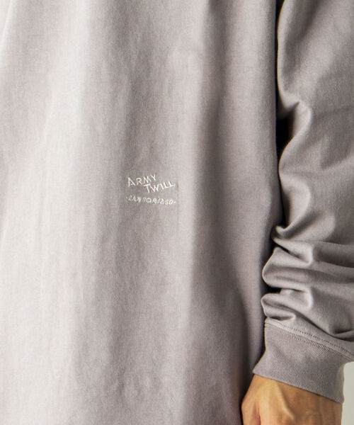 ARMY TWILL（アーミーツイル）の「【ARMY TWILL/アーミーツイル】GLOSTER別注 ロングスリーブTEE バックプリント（Tシャツ/カットソー・メンズ・チャコールグレー/ライトグレー/オフホワイト・MEDIUM/LARGE）」の12枚目の写真