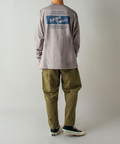 ARMY TWILL（アーミーツイル）の「【ARMY TWILL/アーミーツイル】GLOSTER別注 ロングスリーブTEE バックプリント（Tシャツ/カットソー・メンズ・チャコールグレー/ライトグレー/オフホワイト・MEDIUM/LARGE）」の7枚目の写真