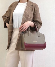 Samantha Thavasa | バイカラーイタリアンスプレットレザートートバッグ 小サイズ(トートバッグ)