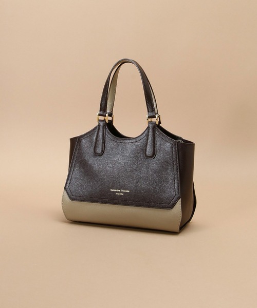 Samantha Thavasa(サマンサタバサ)の「バイカラーイタリアンスプレットレザートートバッグ 小サイズ(トートバッグ・レディース・ネイビー/ダークブラウン/グレイッシュベージュ・FREE)」の15枚目の写真
