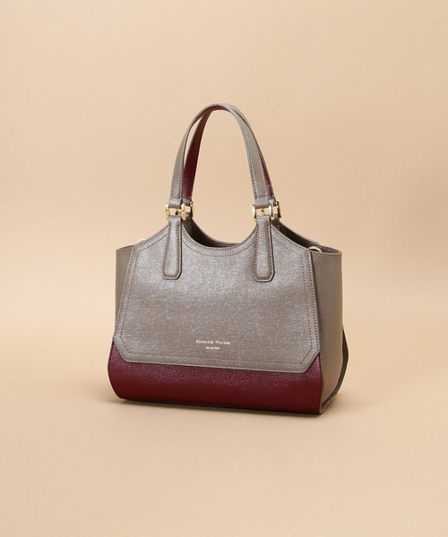 Samantha Thavasa(サマンサタバサ)の「バイカラーイタリアンスプレットレザートートバッグ 小サイズ(トートバッグ・レディース・ネイビー/ダークブラウン/グレイッシュベージュ・FREE)」の14枚目の写真