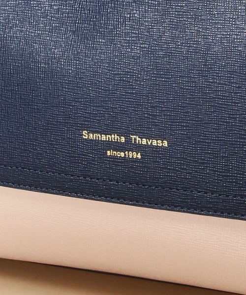 Samantha Thavasa(サマンサタバサ)の「バイカラーイタリアンスプレットレザートートバッグ 小サイズ(トートバッグ・レディース・ネイビー/ダークブラウン/グレイッシュベージュ・FREE)」の17枚目の写真