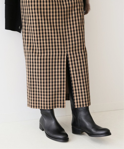 SLOBE IENA（スローブイエナ）の「ギンガムチェックタイトスカート【手洗い可能】◆（スカート・レディース・キャメル・38/36）」の10枚目の写真