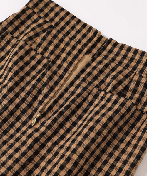 SLOBE IENA（スローブイエナ）の「ギンガムチェックタイトスカート【手洗い可能】◆（スカート・レディース・キャメル・38/36）」の20枚目の写真