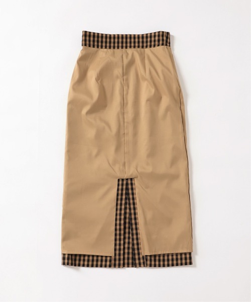 SLOBE IENA（スローブイエナ）の「ギンガムチェックタイトスカート【手洗い可能】◆（スカート・レディース・キャメル・38/36）」の21枚目の写真