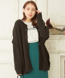 パッチワークブダメージ加工2Wayカーディガン