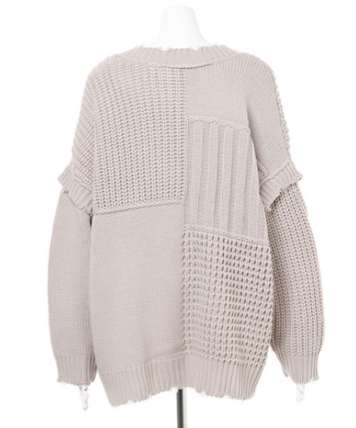 INGNI(イング)の「パッチワークブダメージ加工2Wayカーディガン(カーディガン/ボレロ・レディース・オフホワイト/ブラック/グレー系その他/ブルー・M)」の17枚目の写真