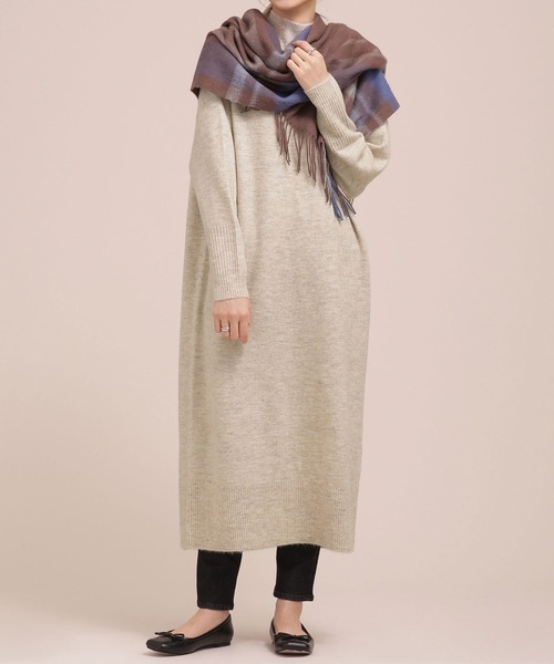 Web限定 ハイネックロングニットワンピース 長袖 ワンピース Nano Universe ナノユニバース のファッション通販 Zozotown