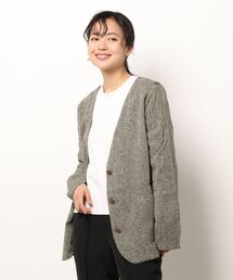 ツイードノーカラーライトジャケット