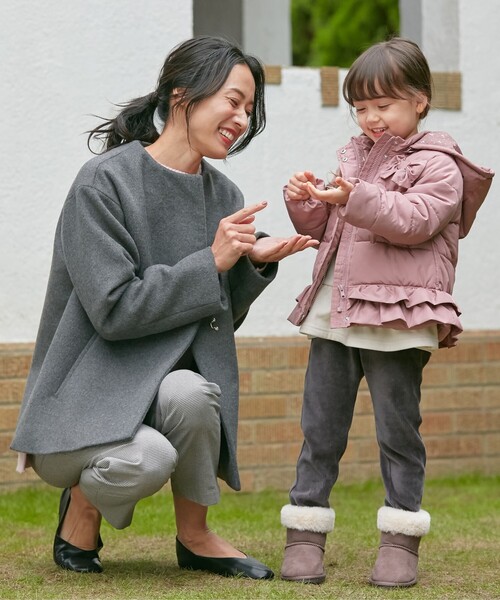 ANY（エニィ）の「リボンコート（その他アウター・キッズ・ブラウン系/ネイビー系/アイボリー系1/ライラック系/ピンク系・120/130/110/100）」の15枚目の写真