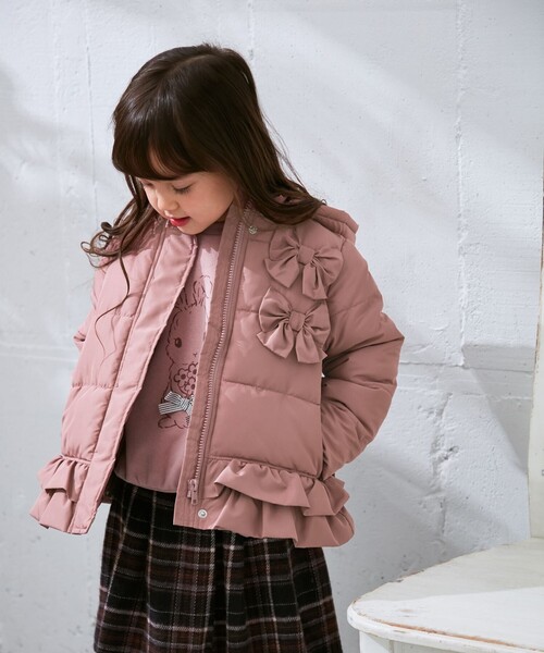 ANY（エニィ）の「リボンコート（その他アウター・キッズ・ブラウン系/ネイビー系/アイボリー系1/ライラック系/ピンク系・120/130/110/100）」の6枚目の写真