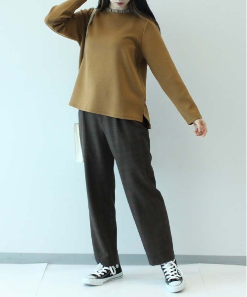 MB mint breeze(エムビーミントブリーズ)の「【M~5L大きいサイズ 】衿フリルレース使い カットソー(Tシャツ/カットソー・レディース・ベージュ/チャコールグレー/ブラウン・3L/M/L/LL/4L/5L)」の9枚目の写真