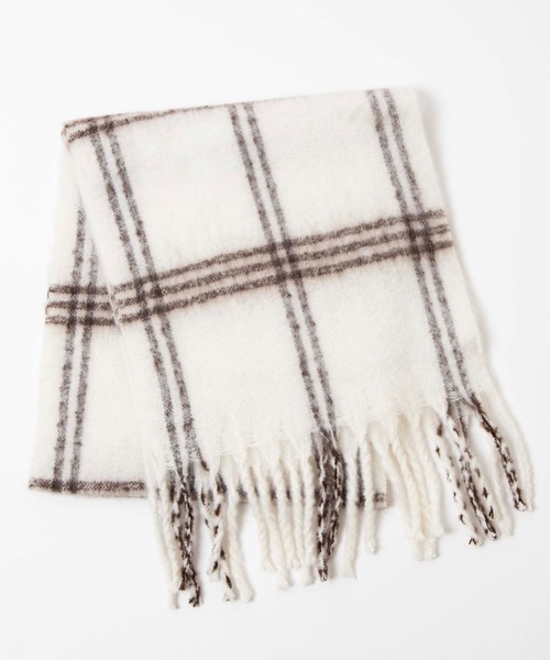 WEGO(ウィゴー)の「WEGO/ワイドフリンジストール(マフラー・レディース・ブラック/ベージュ/オフホワイト/ライム/オレンジ/ライトブラウン/その他1/その他2/その他3・FREE)」の15枚目の写真