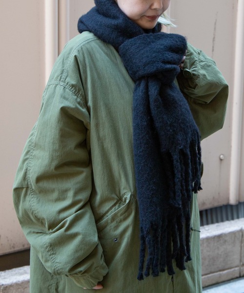 WEGO(ウィゴー)の「WEGO/ワイドフリンジストール(マフラー・レディース・ブラック/ベージュ/オフホワイト/ライム/オレンジ/ライトブラウン/その他1/その他2/その他3・FREE)」の19枚目の写真