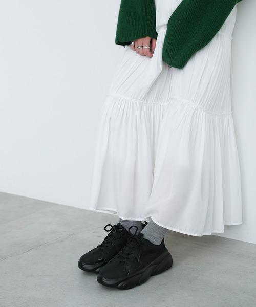 select MOCA（セレクトモカ）の「カジュアルダッドスニーカー（スニーカー・レディース・ホワイト/ブラック・SMALL/MEDIUM/LARGE）」の10枚目の写真