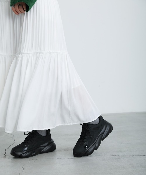 select MOCA（セレクトモカ）の「カジュアルダッドスニーカー（スニーカー・レディース・ホワイト/ブラック・SMALL/MEDIUM/LARGE）」の12枚目の写真