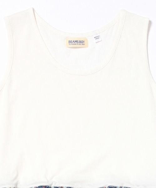 BEAMS BOY(ビームスボーイ)の「BEAMS BOY / 切り替え タンクトップ ワンピース 15SS(ワンピース・レディース・ホワイト/グレー・ONE SIZE)」の15枚目の写真