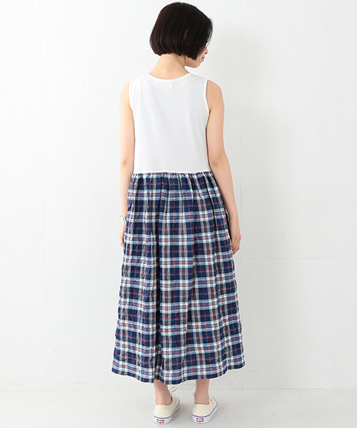 BEAMS BOY(ビームスボーイ)の「BEAMS BOY / 切り替え タンクトップ ワンピース 15SS(ワンピース・レディース・ホワイト/グレー・ONE SIZE)」の20枚目の写真