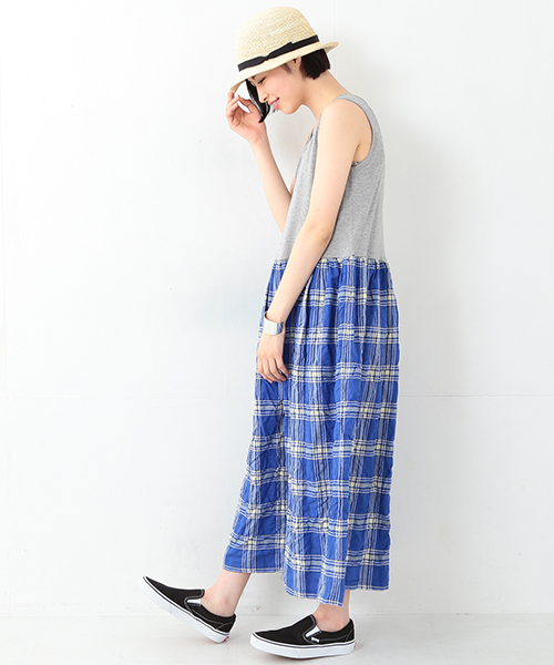 BEAMS BOY(ビームスボーイ)の「BEAMS BOY / 切り替え タンクトップ ワンピース 15SS(ワンピース・レディース・ホワイト/グレー・ONE SIZE)」の22枚目の写真