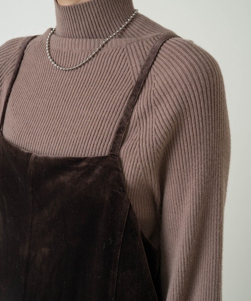 Kastane（カスタネ）の「【マルチウェイ】カットベロアキャミワンピース（ワンピース・レディース・ブラウン/ブラック・FREE）」の4枚目の写真