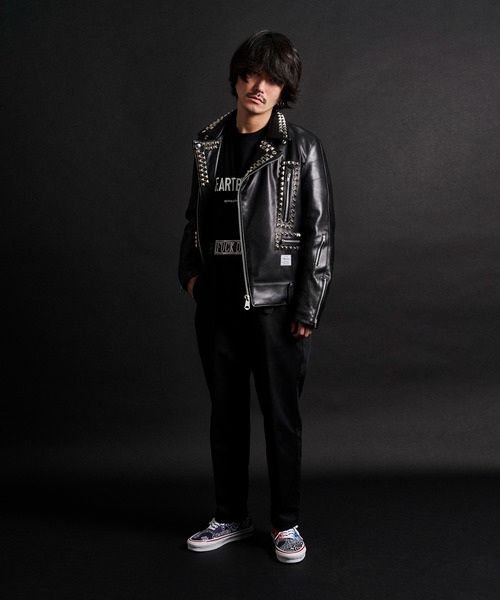 DEVILOCK(デビロック)の「DEVILOCK x BEDWIN & THE HEARTBREAKERS コラボレーションレザージャケット(ライダースジャケット・メンズ・ブラック・MEDIUM/LARGE/X-LARGE)」の2枚目の写真