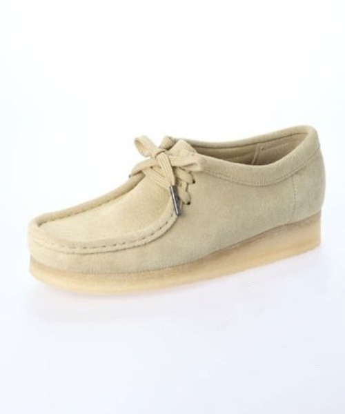 Clarks（クラークス）の「CLARKS/クラークス　Wallabee  ワラビー（モカシン/デッキシューズ・レディース・ブラック/ベージュ・4.5/5/5.5）」の2枚目の写真