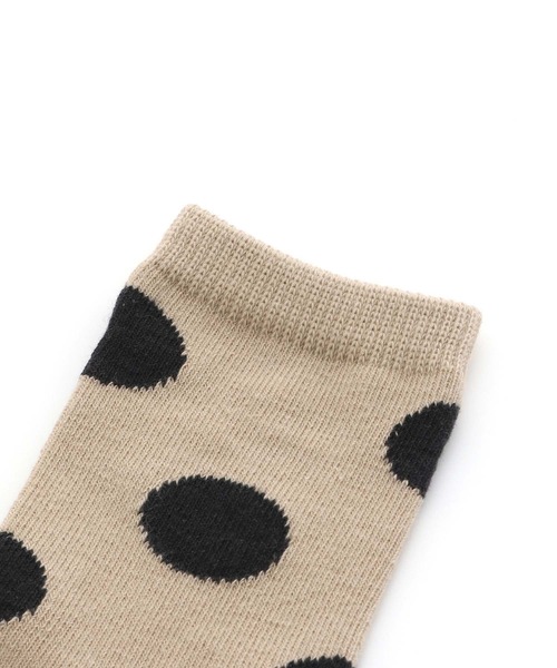 MAKE YOUR DAY（メイクユアデイ）の「ドット柄クルーソックス（ソックス/靴下・キッズ・ブラック/ブラウン/アイボリー・24/12/15 /18/21）」の9枚目の写真