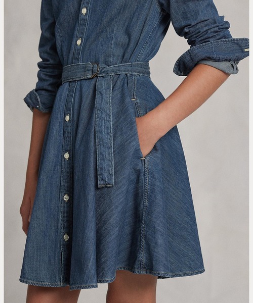 大人気⭐︎極美品⭐︎ラルフローレン⭐︎ベルテッド コットンデニムシャツドレス s7-1315778_alternate10?$