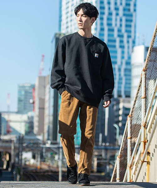Carhartt(カーハート)の「『Carhartt/カーハート』Loose Fit Midweight Crewneck Pocket Sweatshirt ルーズフィットポケットスウェットトレーナー(スウェット・メンズ・ブラック/ネイビー/チャコール・L/M/XL/S)」の7枚目の写真