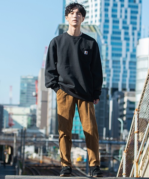 Carhartt(カーハート)の「『Carhartt/カーハート』Loose Fit Midweight Crewneck Pocket Sweatshirt ルーズフィットポケットスウェットトレーナー(スウェット・メンズ・ブラック/ネイビー/チャコール・L/M/XL/S)」の8枚目の写真