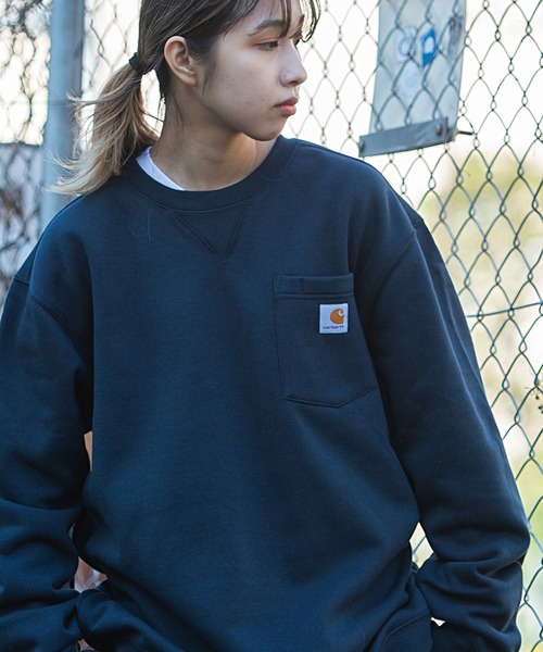 Carhartt(カーハート)の「『Carhartt/カーハート』Loose Fit Midweight Crewneck Pocket Sweatshirt ルーズフィットポケットスウェットトレーナー(スウェット・メンズ・ブラック/ネイビー/チャコール・L/M/XL/S)」の17枚目の写真