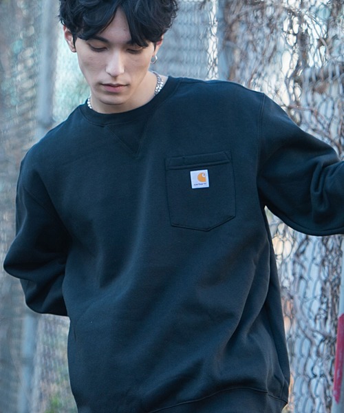 Carhartt(カーハート)の「『Carhartt/カーハート』Loose Fit Midweight Crewneck Pocket Sweatshirt ルーズフィットポケットスウェットトレーナー(スウェット・メンズ・ブラック/ネイビー/チャコール・L/M/XL/S)」の20枚目の写真