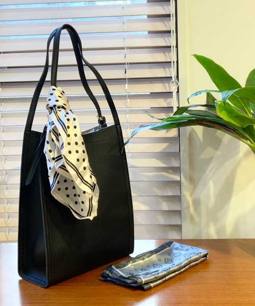 cache cache（カシュ カシュ）の「カシュカシュ cachecache / WEB限定チェンジスカーフA4縦型トートバッグ（トートバッグ・レディース・サックスブルー/ライトグレー/ベージュ系その他/ラベンダー/ブラック・FREE）」の15枚目の写真