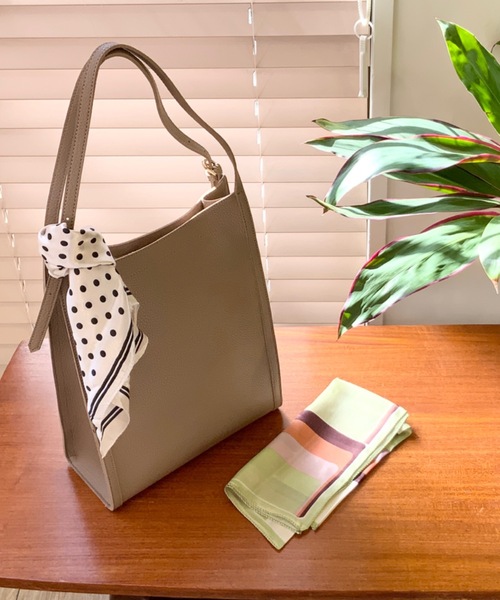 cache cache（カシュ カシュ）の「カシュカシュ cachecache / WEB限定チェンジスカーフA4縦型トートバッグ（トートバッグ・レディース・サックスブルー/ライトグレー/ベージュ系その他/ラベンダー/ブラック・FREE）」の17枚目の写真