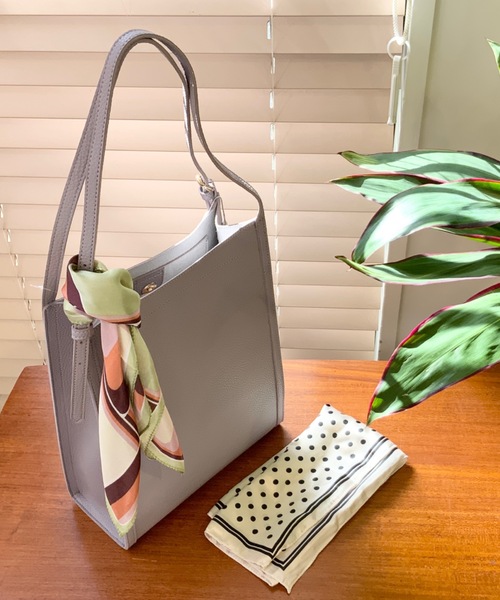 cache cache（カシュ カシュ）の「カシュカシュ cachecache / WEB限定チェンジスカーフA4縦型トートバッグ（トートバッグ・レディース・サックスブルー/ライトグレー/ベージュ系その他/ラベンダー/ブラック・FREE）」の18枚目の写真